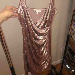 By the way/Revolve velvet blush pink mini dress